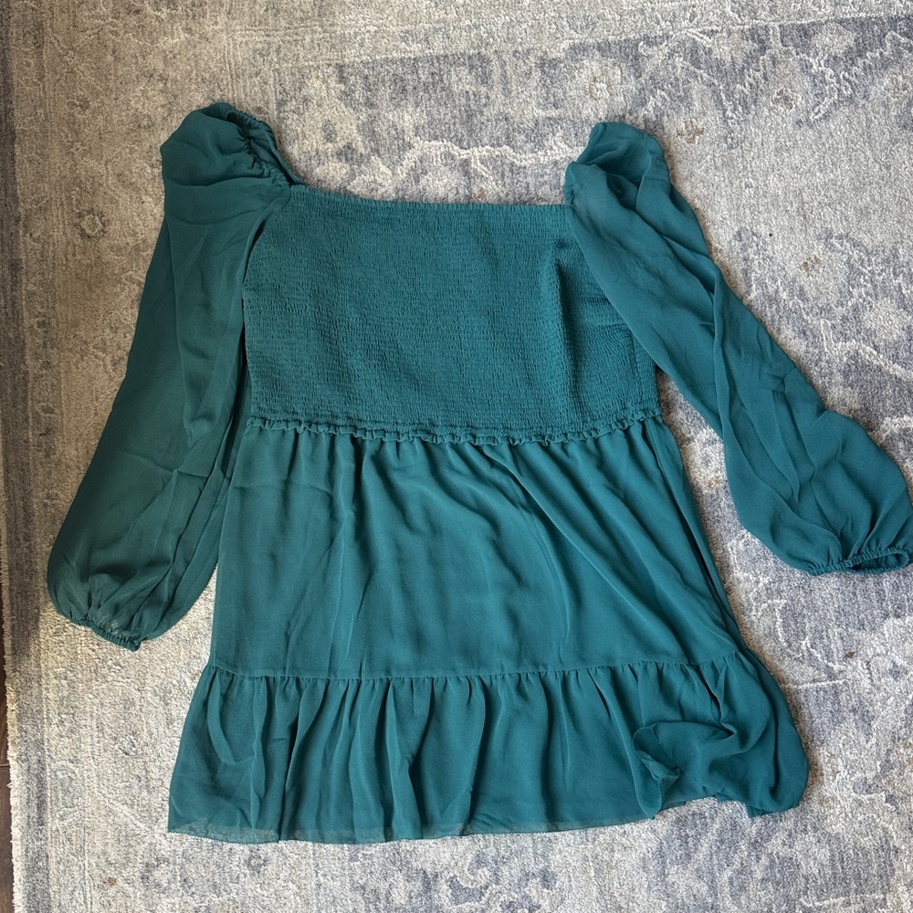 Wilfred Deep Teal Tempest Dress with Long Sleeves - Picture 2 of 3